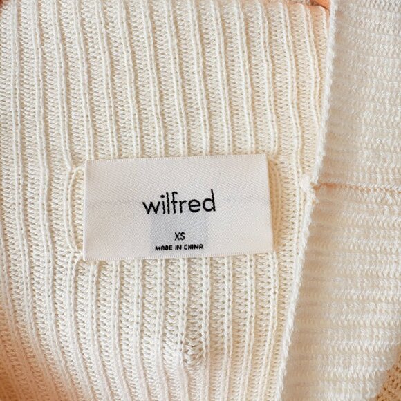 Aritzia Wilfred Montpellier Merino Wool Turtleneck Sweater White Birch Size XS - Picture 10 of 11